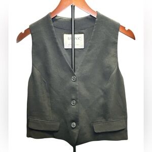 Spanx Carefree Crepe Vest Black Size Medium